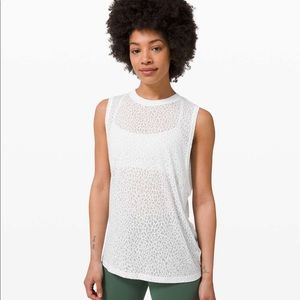 NWT Lululemon All Yours Boyfriend Tank *Veil White Size 4